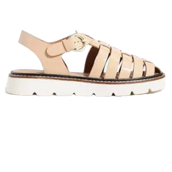 Anthropologie Shoes - NWOT Anthropologie Fisherman sandals patent beige colour size 9 never worn
